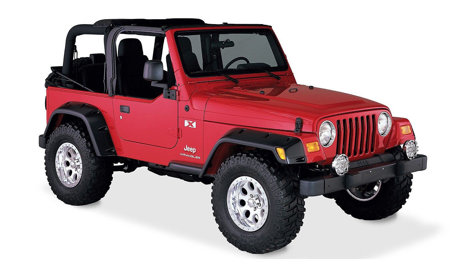 Bushwacker 10908-07 6" Pocket Style Fender Flares for 97-06 Jeep Wrangler TJ & Unlimited