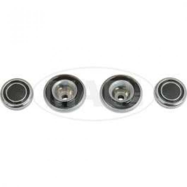 Ford Radio Knobs, Set, Chrome Plastic, Fairlane, Torino, Ranchero, Falcon, Cyclone, Montego, 1970-71