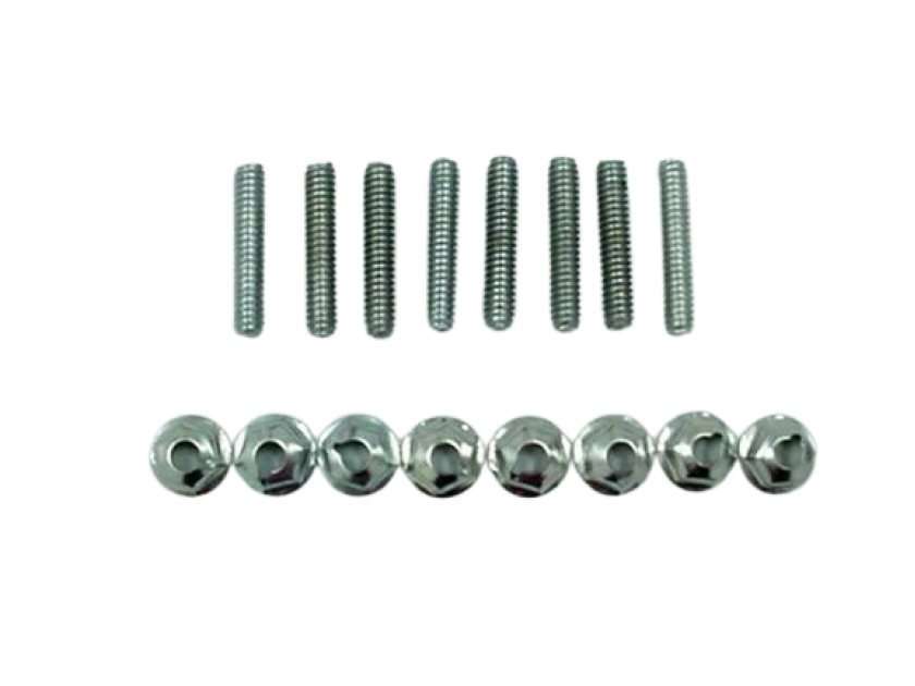 Redline Restomotive 1956-1957 Chevy Hood Bar Extension Stud & Nut Hardware Kit