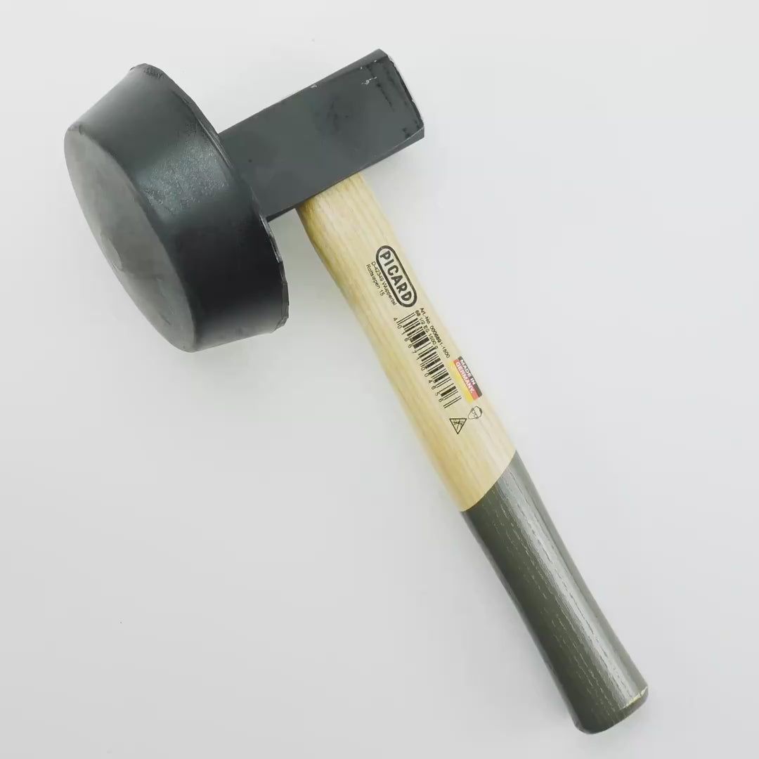 Picard 68 Pavers' Hammer with Screwed Round Rubber Face, Ash Handle, 2400g