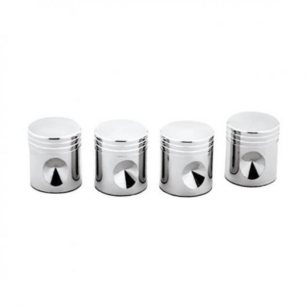 United Pacific Chrome Piston Valve Caps (4 Pack) 70031