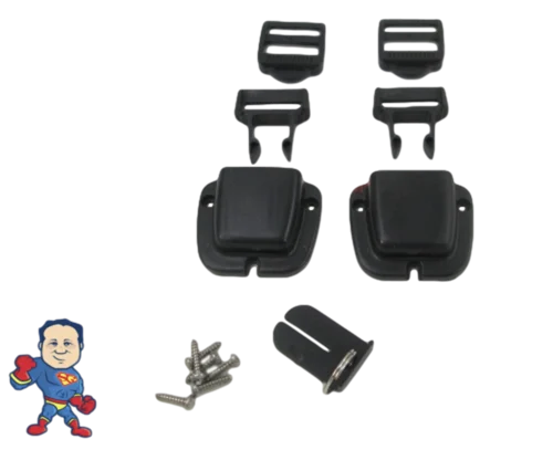 Cal Cover Style Hot Tub Latch Strap Repair Kit – 2 Complete Sets with Key – Catalina Cal Spa Compatible