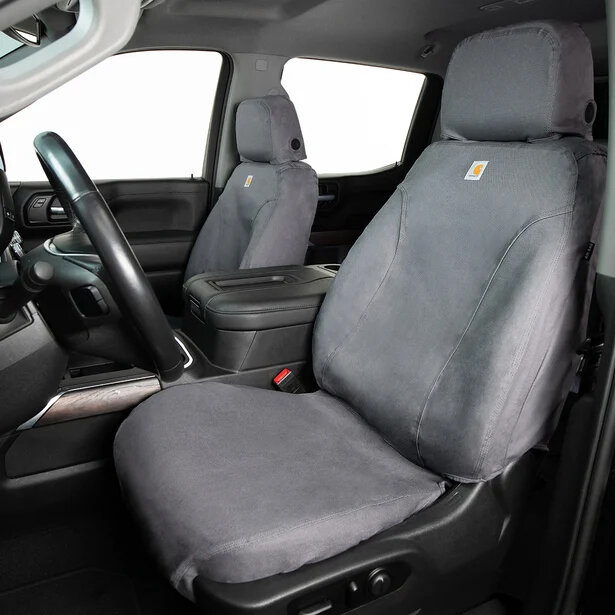 Covercraft SSC2615CAGY Carhartt SeatSaver Custom Front Seat Covers - Gravel for 24-26 Toyota Tacoma