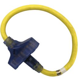 Century Wire Pro Power 2' Triple Tap Adapter Cord - 12/3