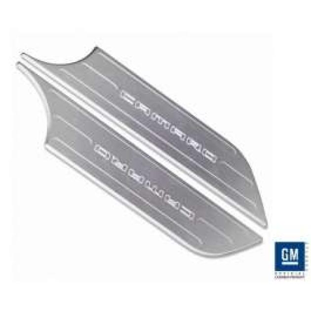 Camaro Chrome Billet Kick Panel Covers, Camaro Logo, 2010-2013