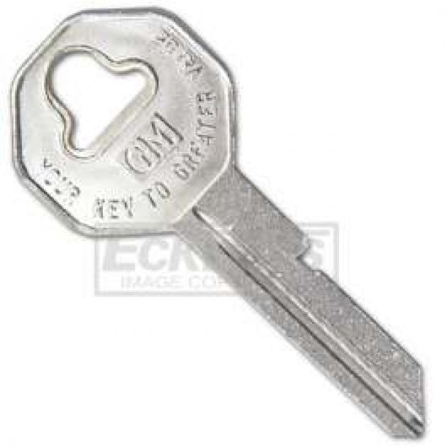 Chevy Key Blank, For Ignition & Door Locks, 1955-1957