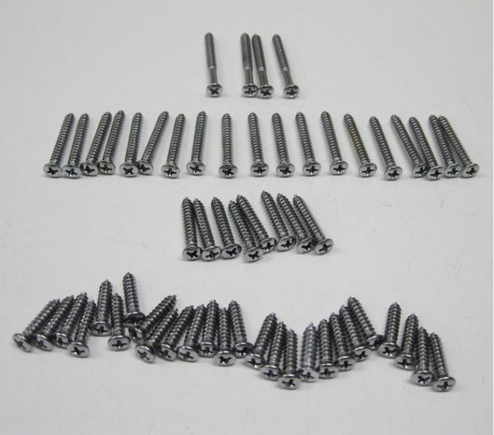 Redline Restomotive 1956-1957 Chevy 4- Door Sedan Interior Garnish Molding Trim Screw Set