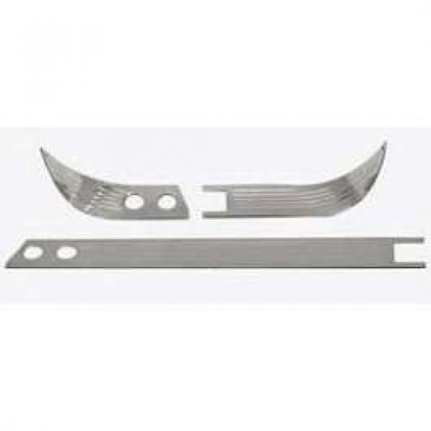 Chevy Billet Aluminum Dash Trim Set, Without Radio Option, 1957