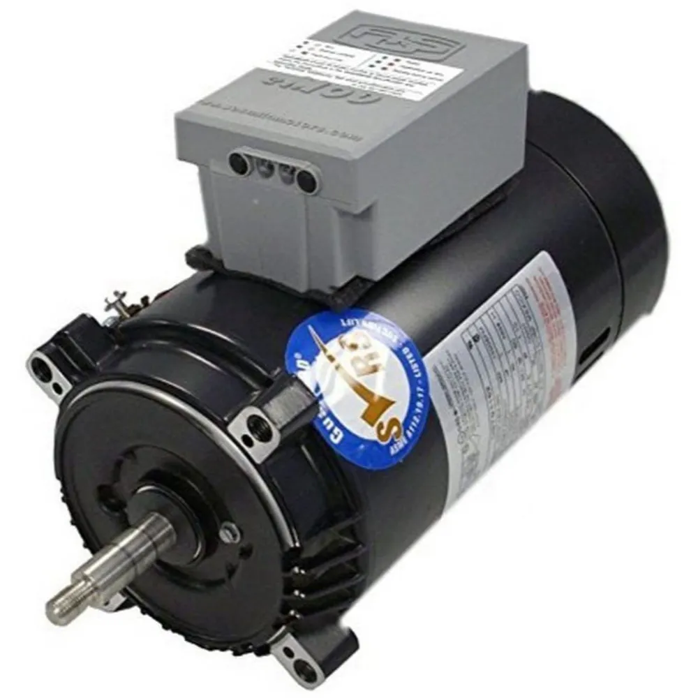 1 HP C Face Threaded Shaft Horizontal Pool Pump EMOD Motor, 1.1 SF