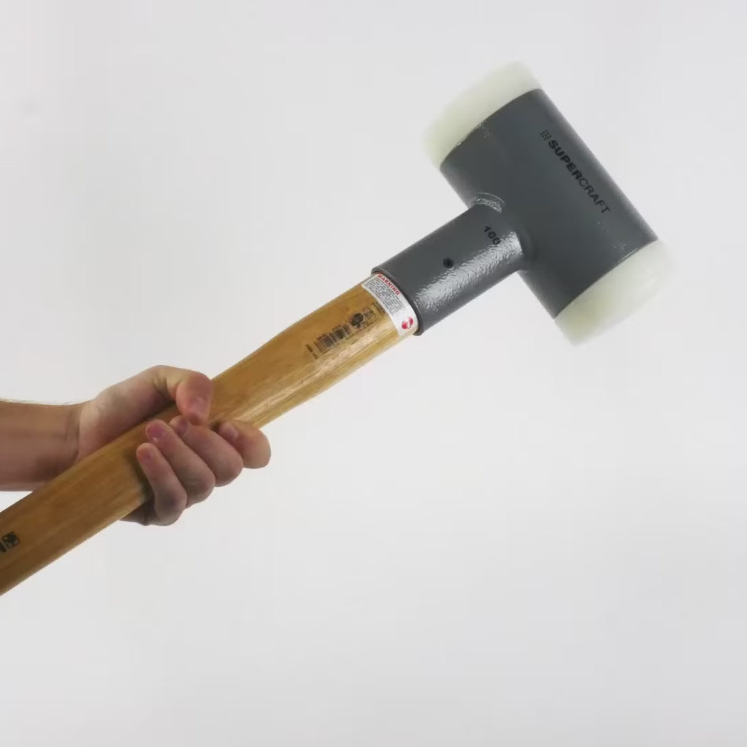 Halder Supercraft Dead Blow, Non-Rebounding Sledgehammer with Nylon Face Inserts and Steel Housing, 3.94" / 248.68 oz.