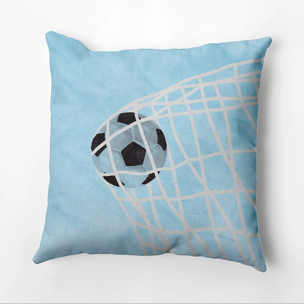 16″ x 16″ White Goal Square Outdoor Throw Pillow
