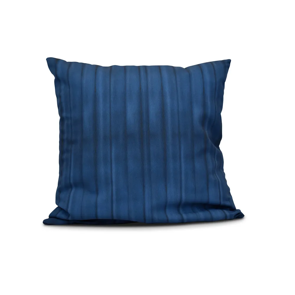 Add Style and Comfort to Your Outdoor Space with a Navy Blue Striped Throw Pillow