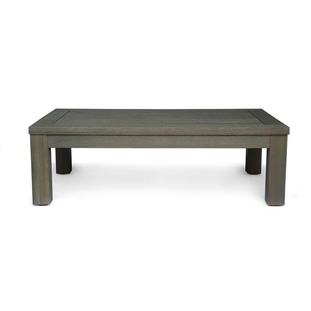47.25″ Gray Contemporary Rectangular Outdoor Coffee Table