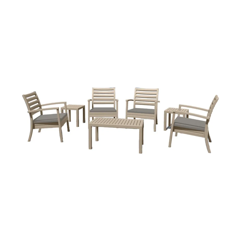 Relax in Style: 7-Piece Taupe Gray Patio Seating Set
