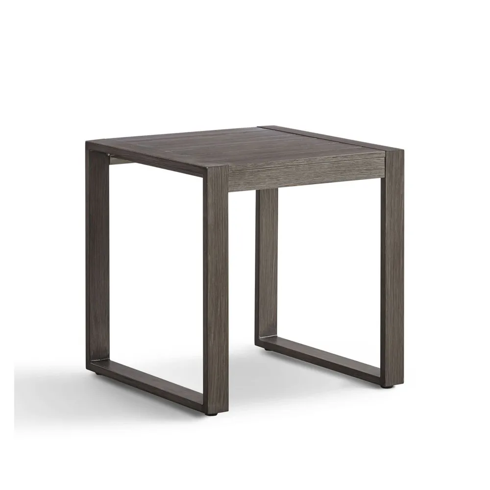 25″ Gray Brown Patio Outdoor End Table