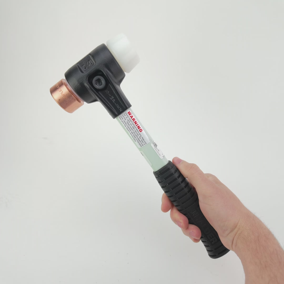 Halder Simplex Mallet with Copper/Nylon Inserts and Heavy Duty Reinforced Housing, 1.57" / 40.57 oz.