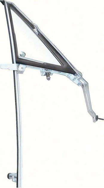 1967 Camaro, Firebird, Vent Window Frame Assembly, With Clear Glass, RH Passenger Side