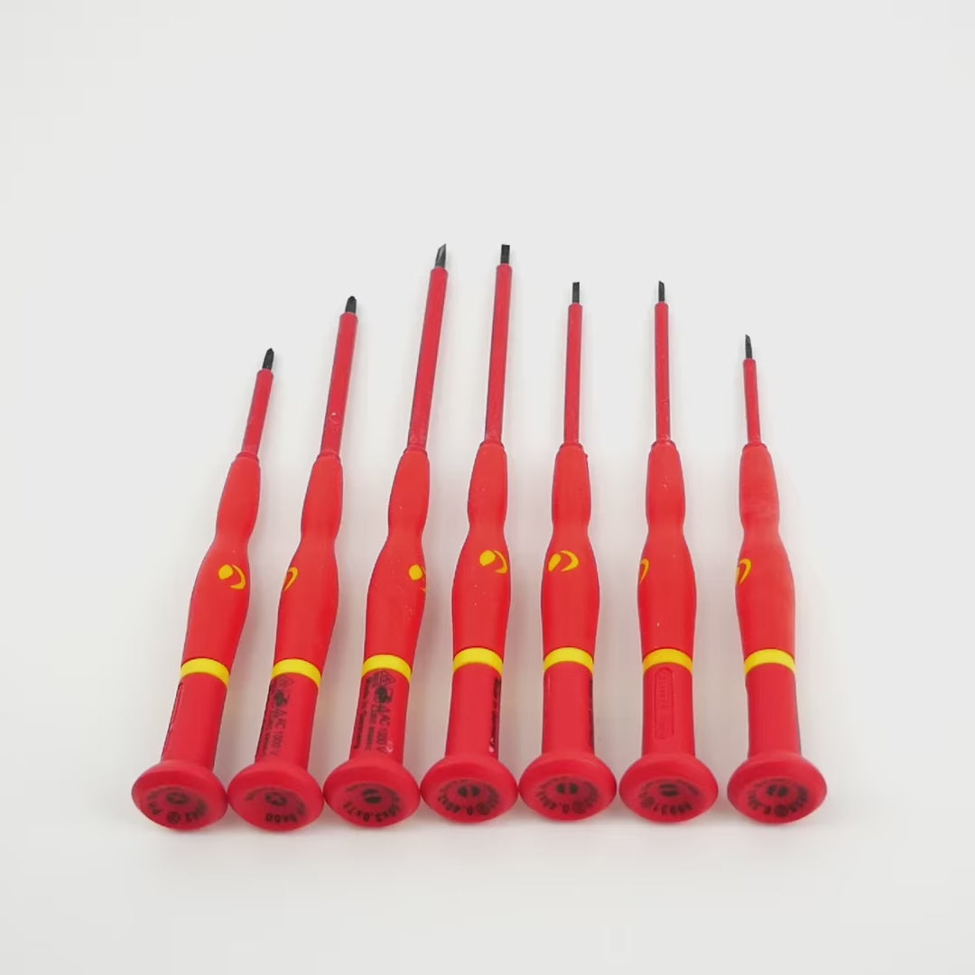 Witte Pro Wittron VDE Slotted and Phillips Screwdriver Set, 7 Pieces