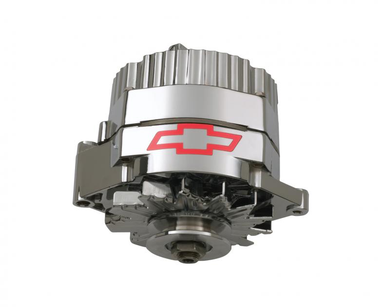 Proform Alternator, 120 AMP, GM 1 Wire Style, GM Bowtie Logo, Chrome Finish, 100% New 141-660