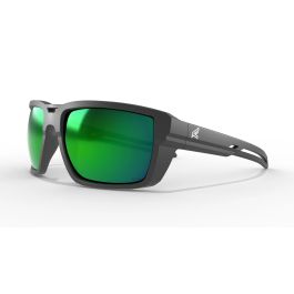 Edge LS117MPAP Lassen Safety Glasses - Matte Black Frame - Polarized AP Green Mirrored Lenses