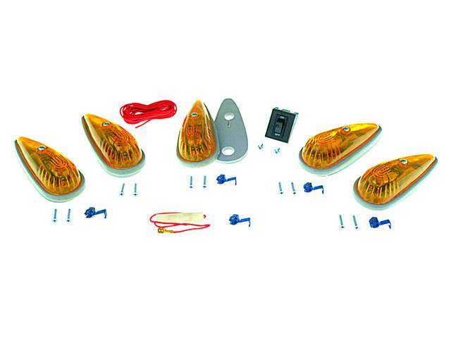 Cab Roof Auxiliary Running Light Kit, Amber