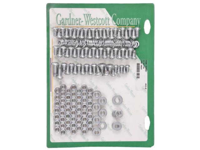 Front Bumper Mounting Kit, Chrome Button Head Bolts