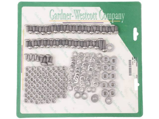 Front Bumper Mounting Kit, Polished Stainless Steel Button Head Bolts
