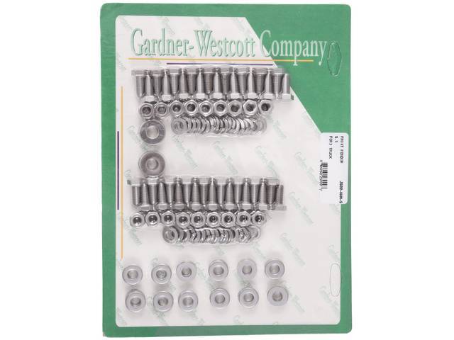 BOLT KIT, Front Fender, Stainless Hex Head Bolts with Hex Nuts