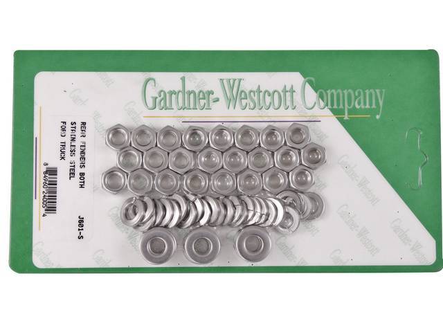 Rear Quarter Panel Fender Mounting Kit, Stainless Steel Bolts
