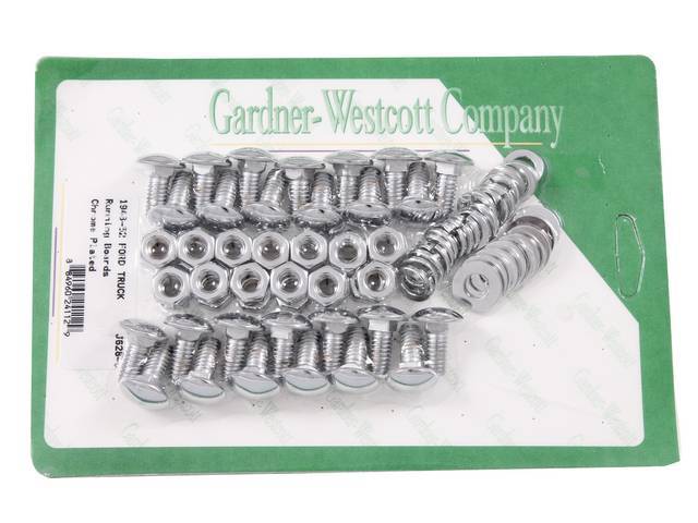Running Board Mounting Kit, Chrome Bolts