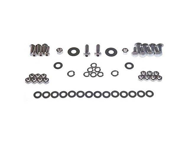 Bolt Kit, Running Boards, Stainless Steel Button Head Bolts with Hex Nuts