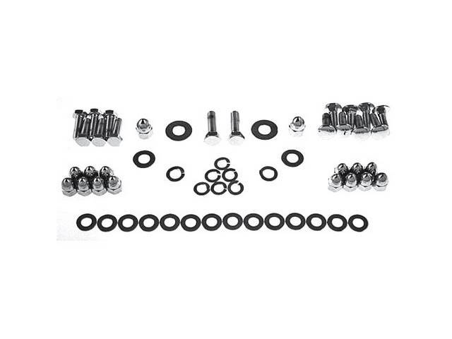 Bolt Kit, Running Boards, Chrome Hex Head Bolts with Acorn Nuts