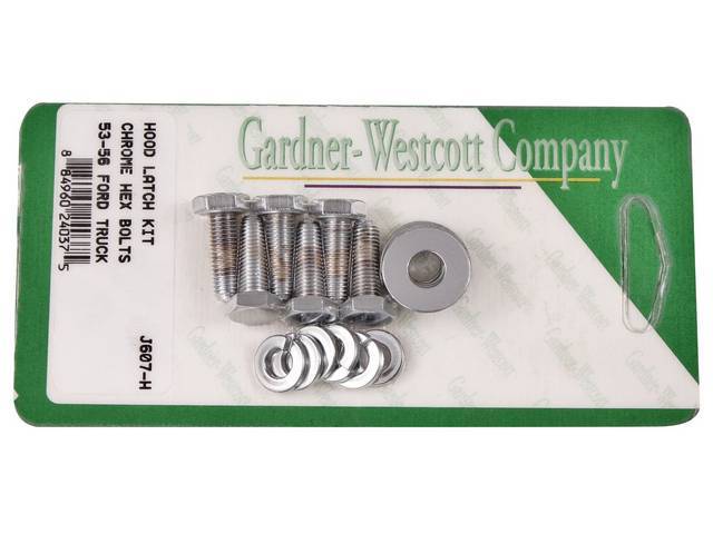 Bolt Kit, Hood Latch,Chrome Hex Head Bolts