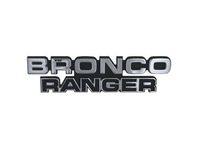 Body Side Cowl Emblem, Bronco Ranger
