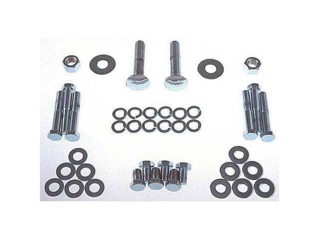 Radiator Support Brace Mounting Kit, Chrome Hex Head