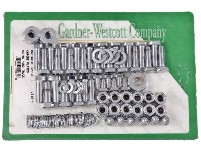 Bolt Kit, Radiator Support Bracket, Chrome Hex Head Bolts