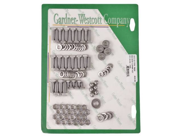 Bolt Kit, Radiator Support Bracket, Stainless Steel Hex Head Bolts