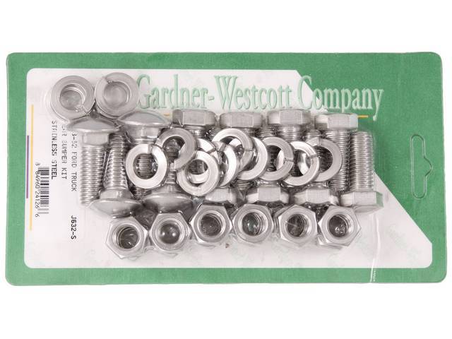 Rear Bumper Mounting Kit, Stainless Steel Hex Head Bolts