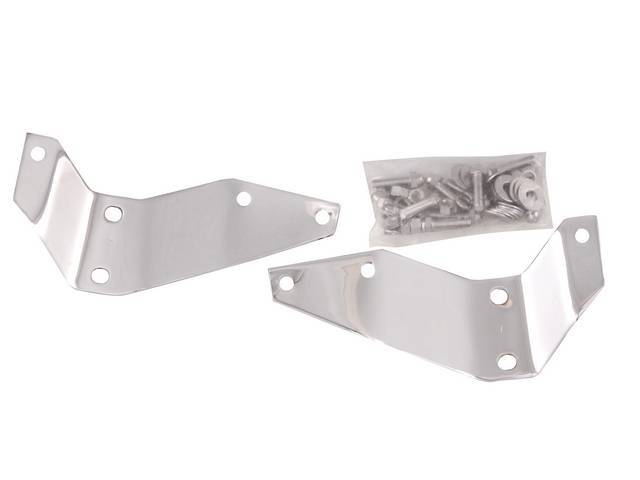 Front Bumper Mounting Bracket Set, Chrome