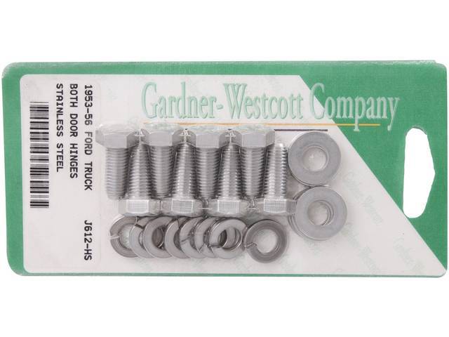 Bolt Kit, Door Hinge, Stainless Steel Hex Head Bolts