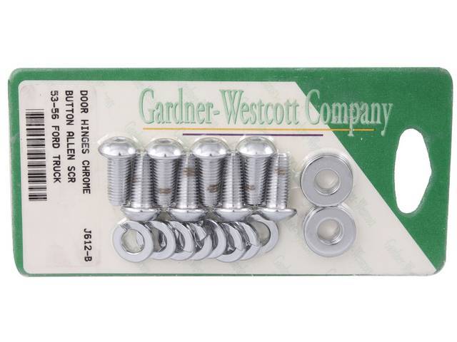 Bolt Kit, Door Hinge, Chrome Button Head Bolts