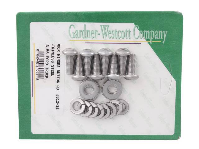 Bolt Kit, Door Hinge, Stainless Steel Button Head Bolts