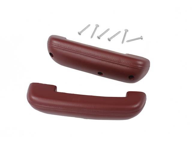 Door Panel Arm Rest Pads, Red