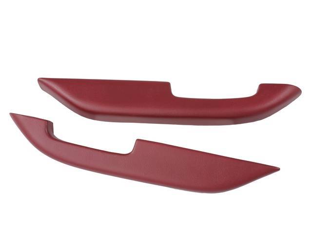 Door Panel Arm Rest Pads, Padded, napa Red