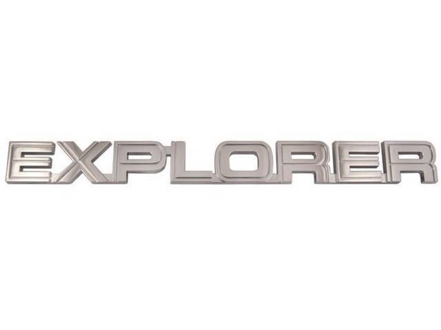 EMBLEM, BODY, “EXPLORER” ON BODY SIDE
