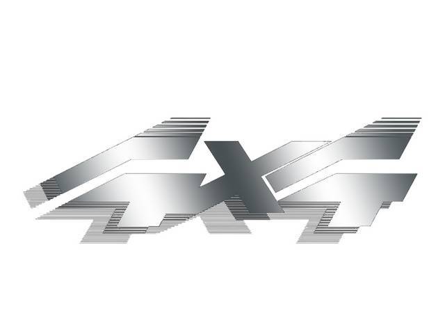 Body Side Transfer Emblem, 4x4, silver
