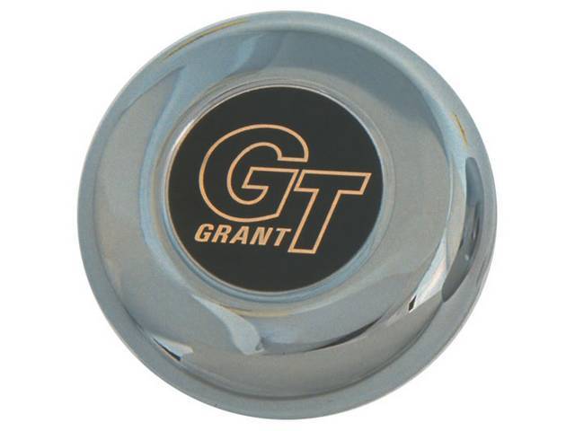 Grant Challenger Steering Wheel Horn Button, Grant Logo on Chrome