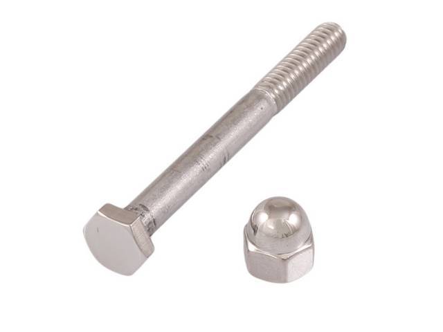 Steering Column Mounting Kit, Polished Stainless Steel Hex Head Bolts