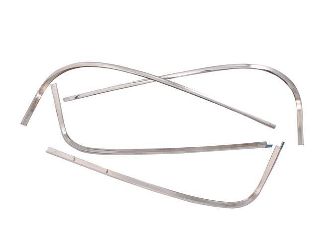 Rear Window Glass Molding Set