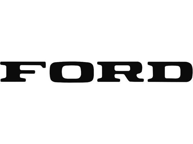 TRANSFER EMBLEM, TAILGATE, FORD, black
